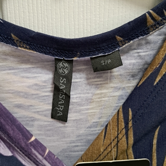 ❤️ NWT Sansara Tropical Print Dress Women's Small Twist Front Sleeveless Dress - Picture 8 of 10